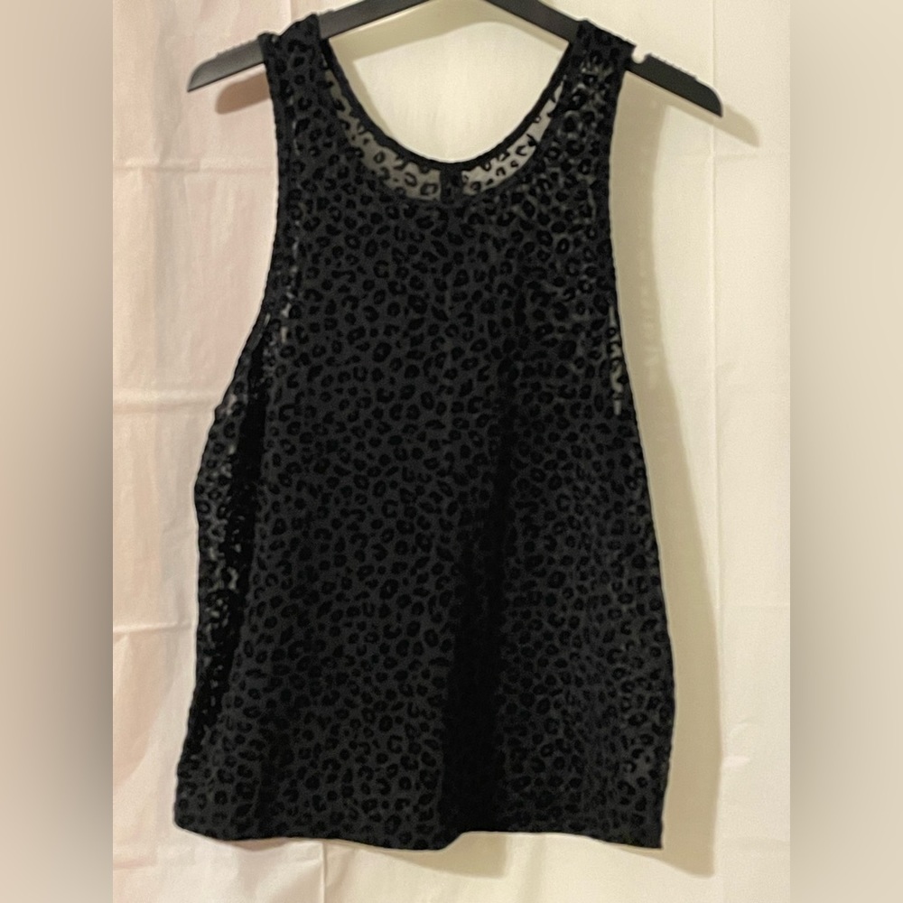 Zyia Active Black Cheetah Print Tank Size M